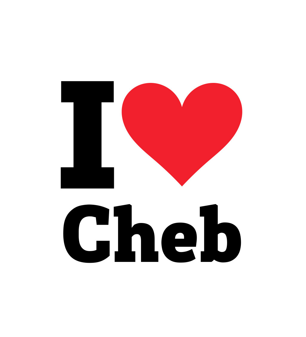 Dámské triko bílé - I love Cheb