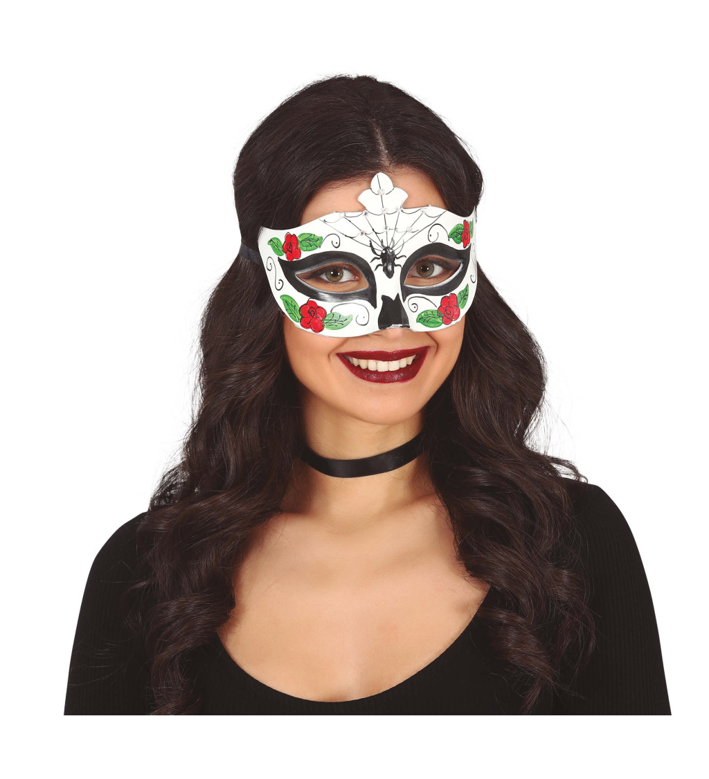 Catrina maska s pavoukem
