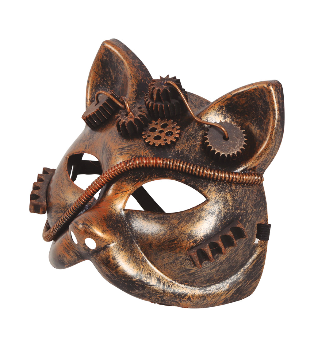 Steampunková maska kočky PVC