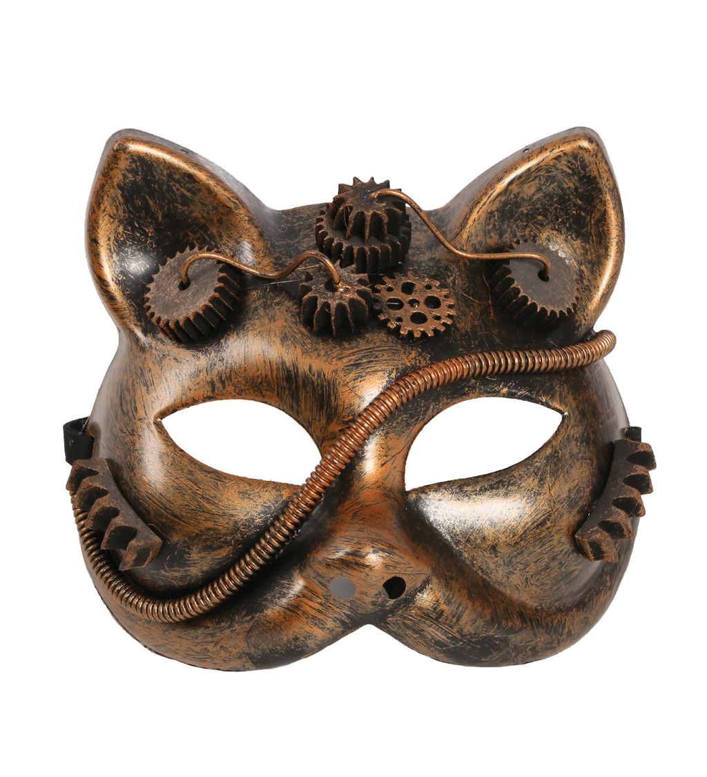 Steampunková maska kočky PVC