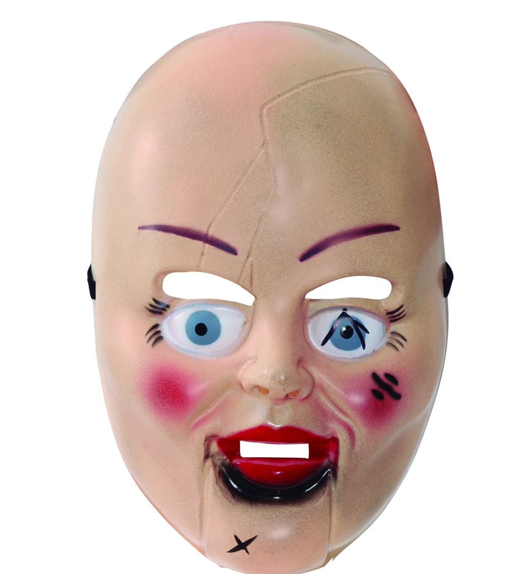 Maska strašidelné panenky PVC
