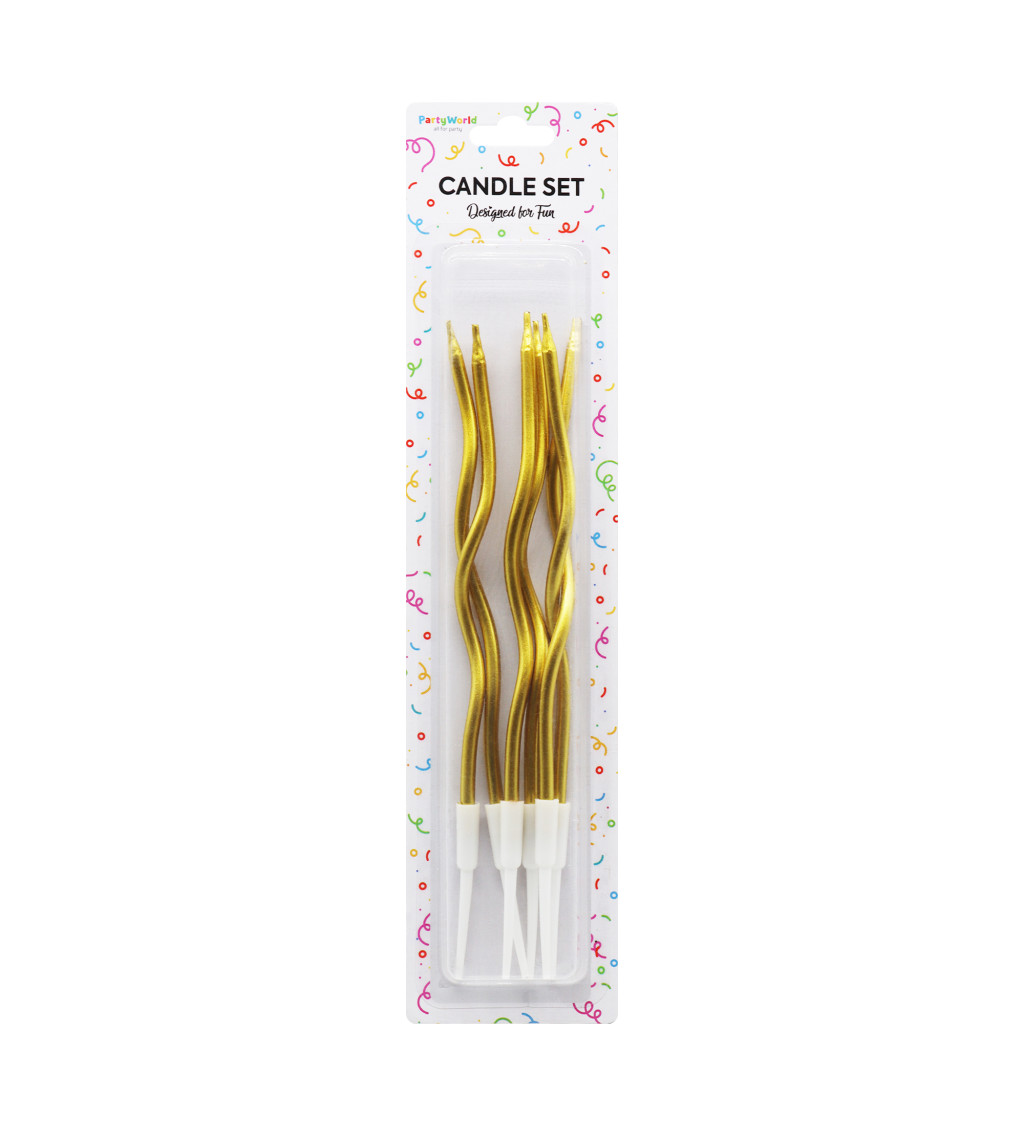 Spirálové svíčky zlaté