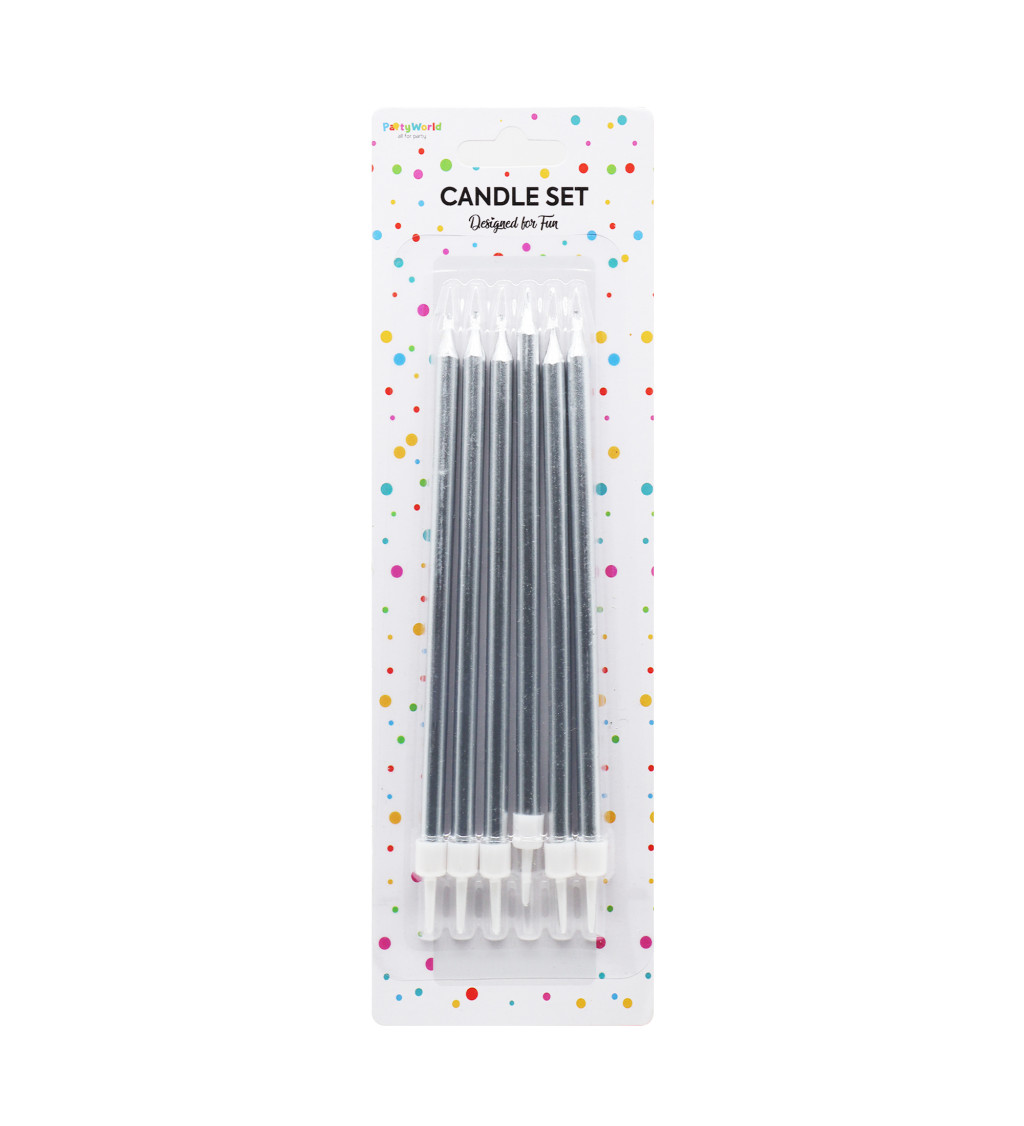 Narozeninové svíčky stříbré