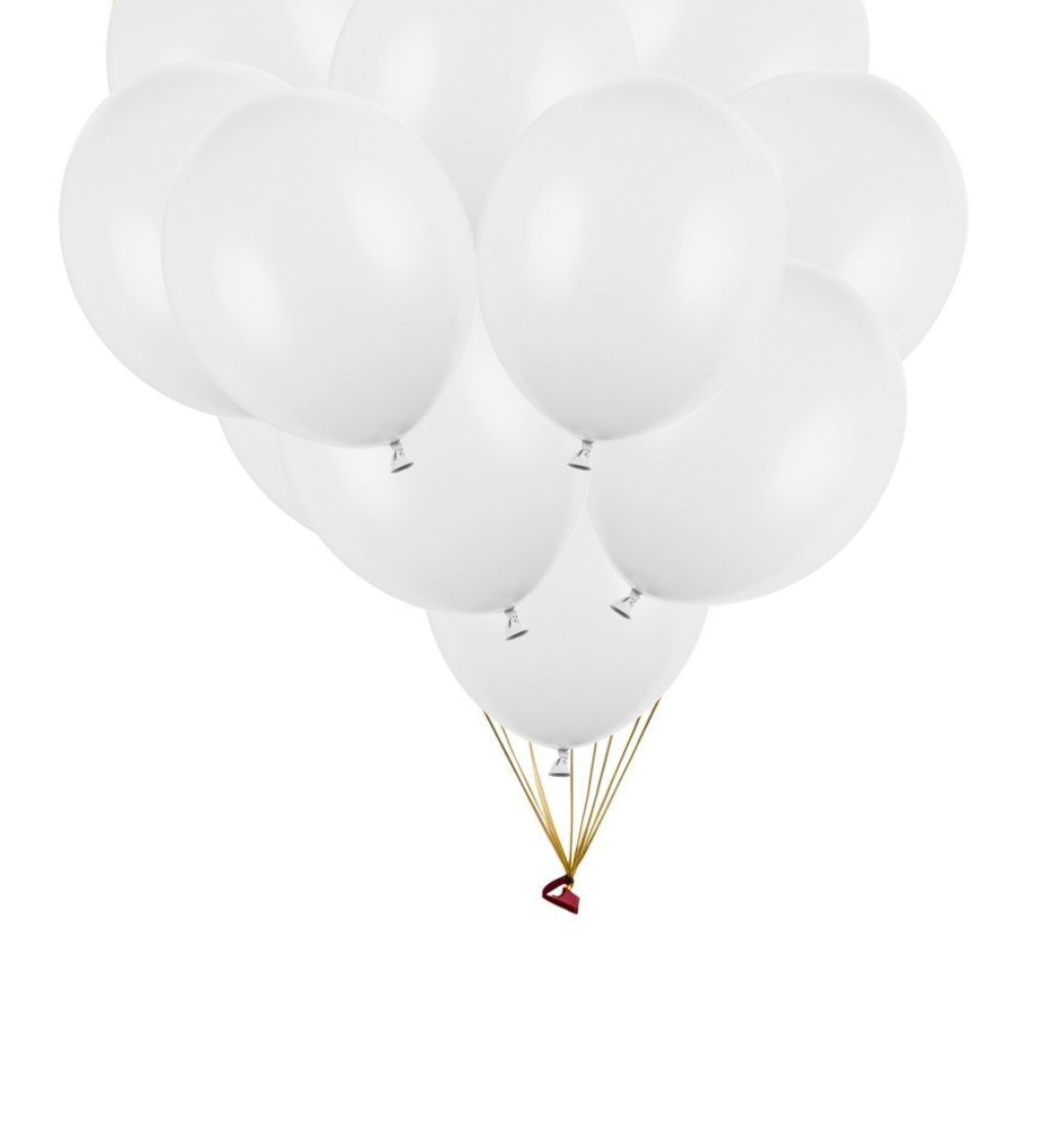 Balónky - bílé