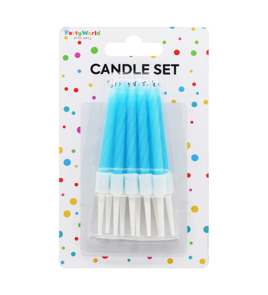 Spirálové svíčky modré