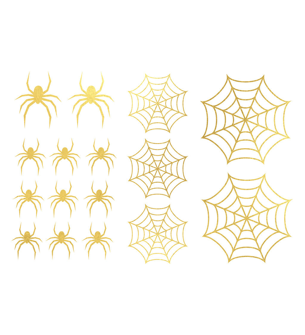 Halloweenské tetovací archy zlaté