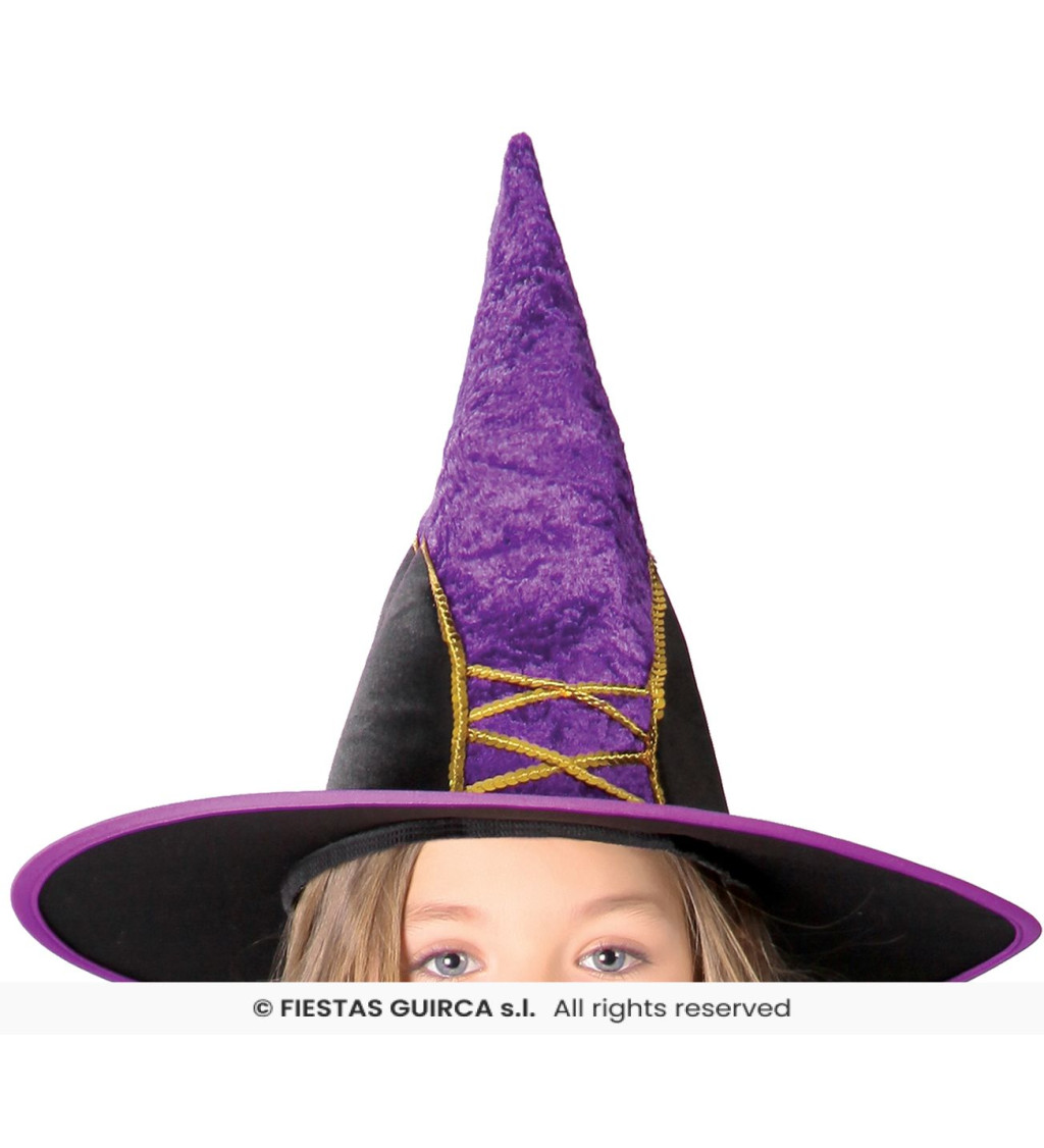 Dětský kostým Fialová čarodějka