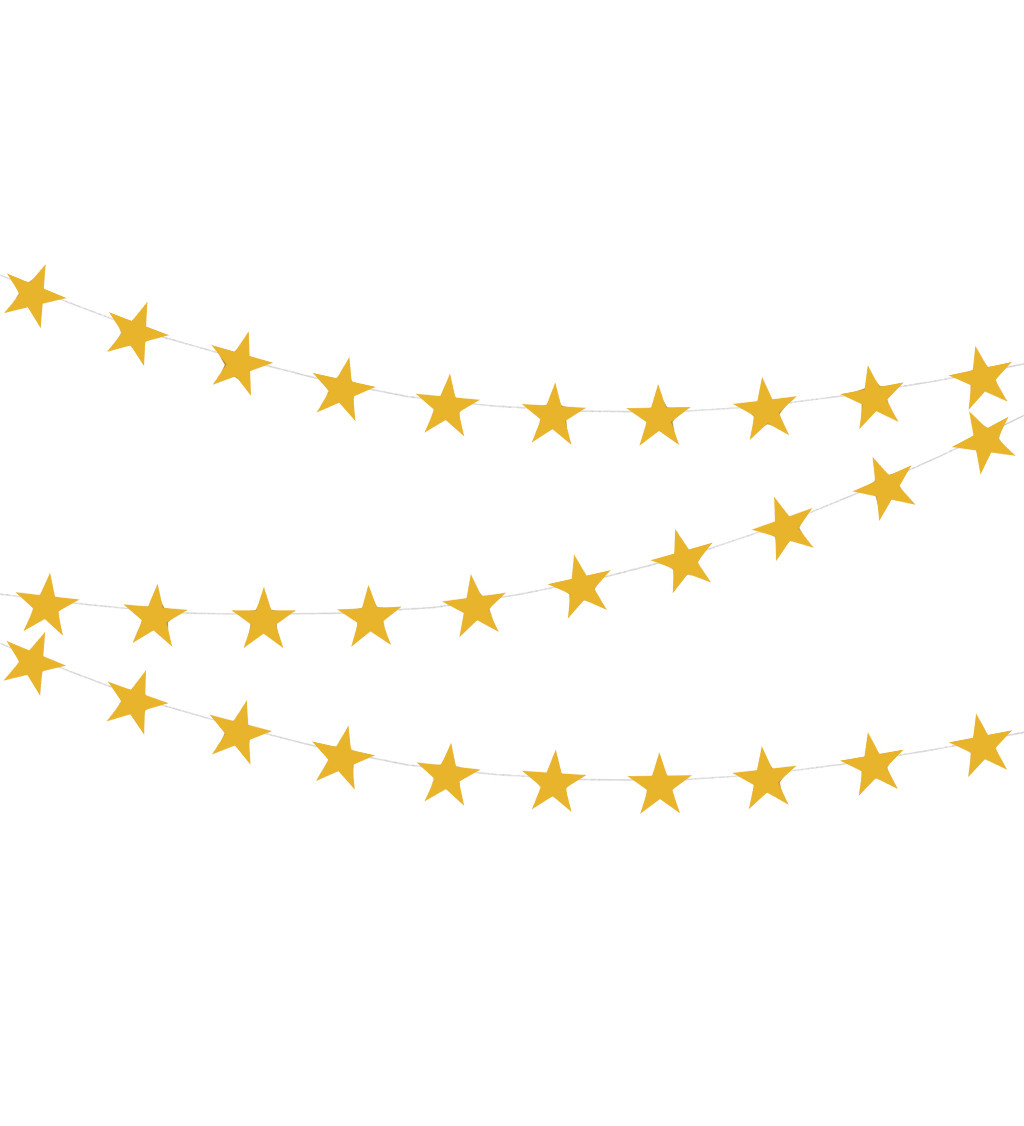 Girlanda hvězdy zlatá