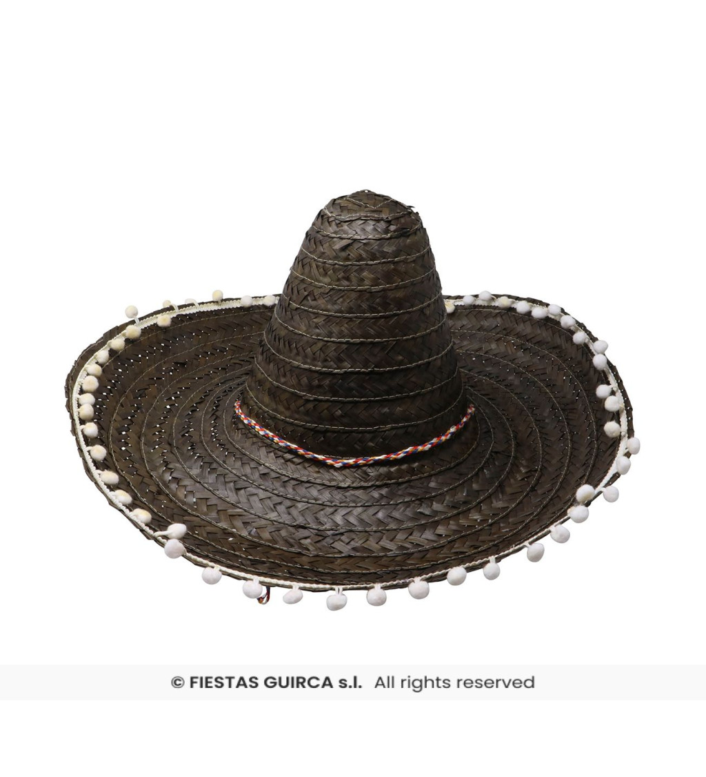 Černý slaměný klobouk