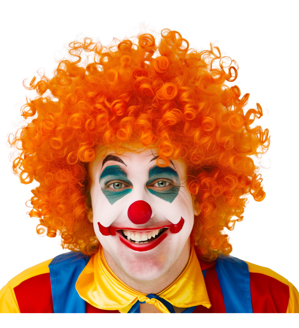 Pánská paruka afro oranžová