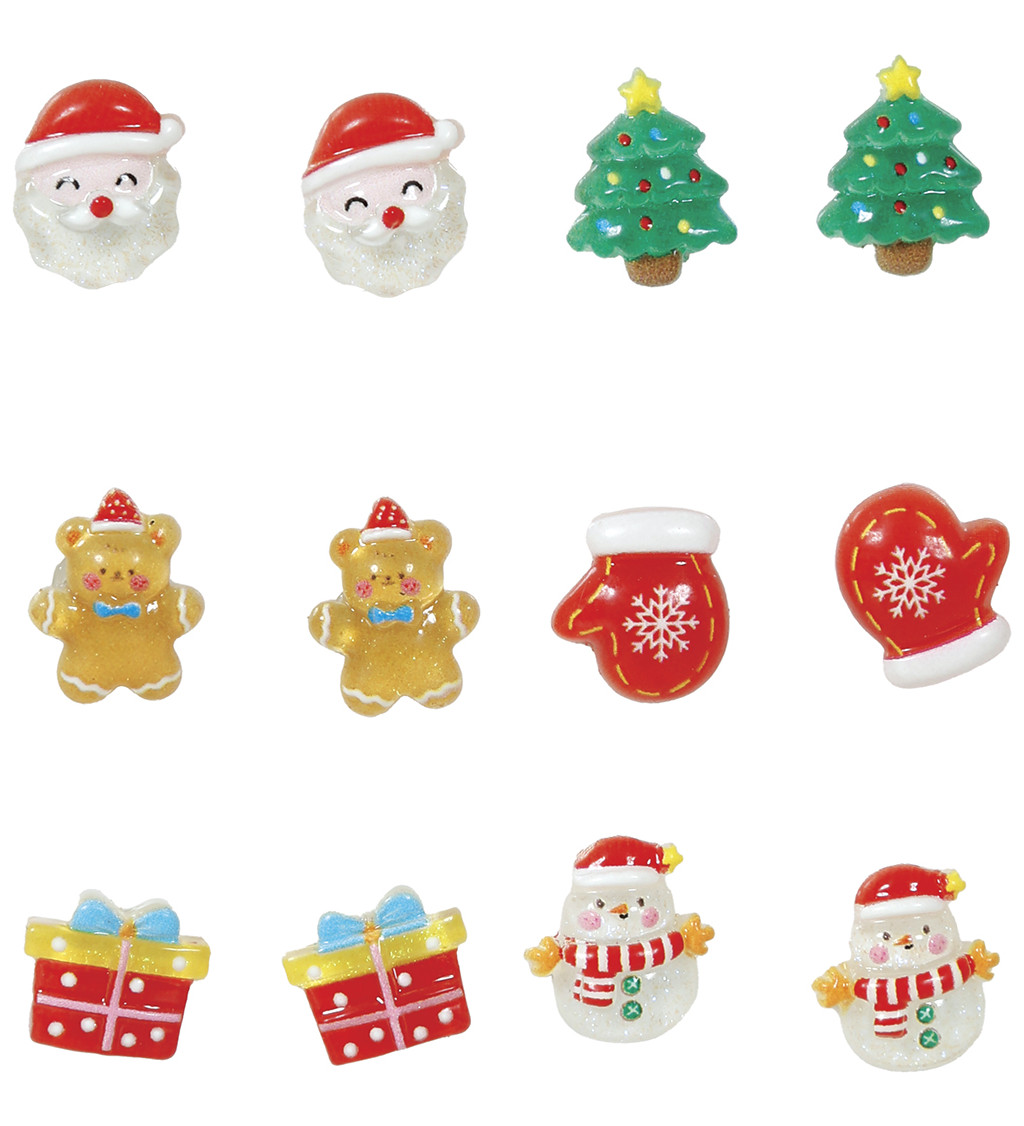 Sada náušnic - Vánoční  mix