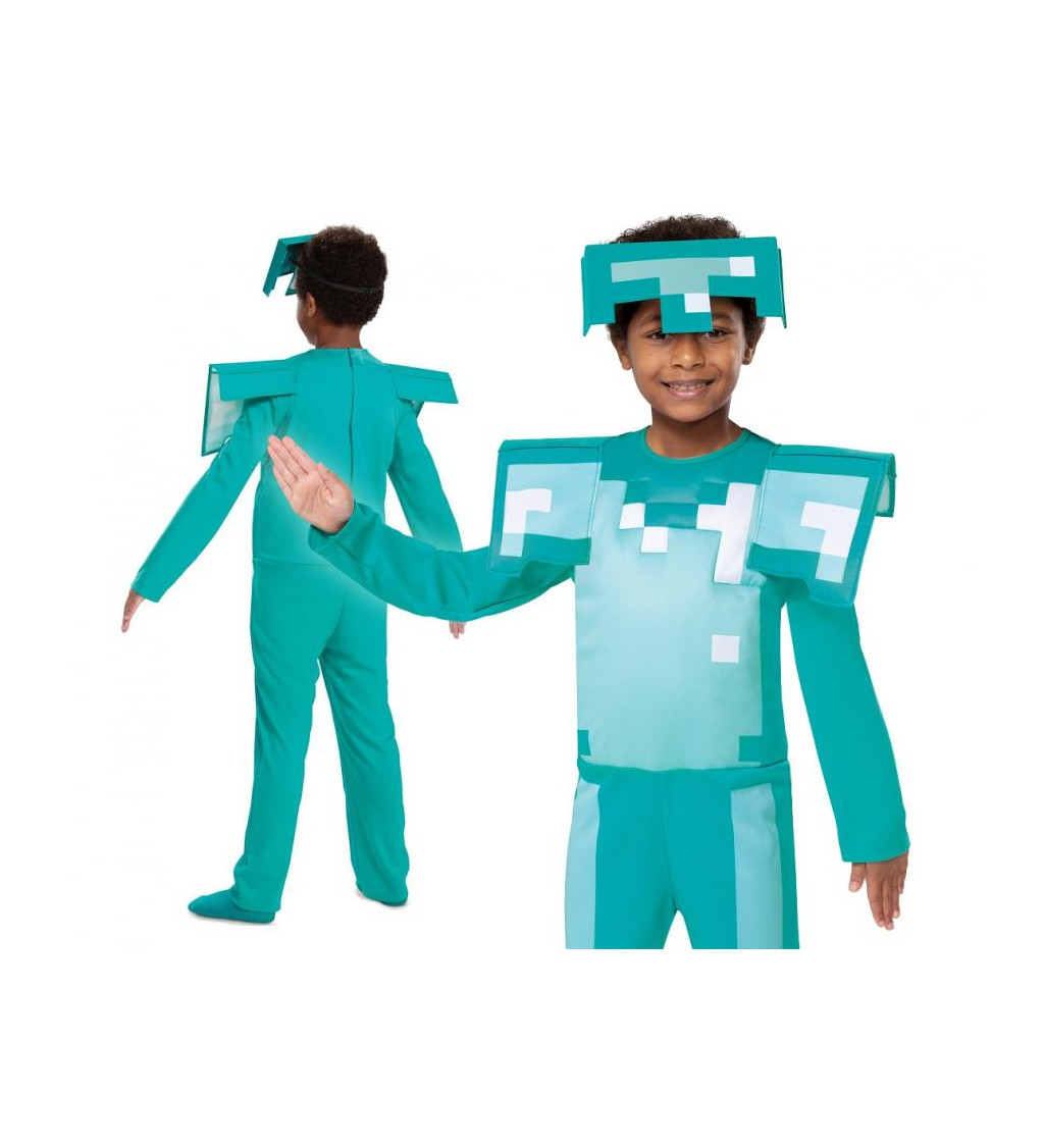 Dětský kostým - Minecraft diamantová zbroj