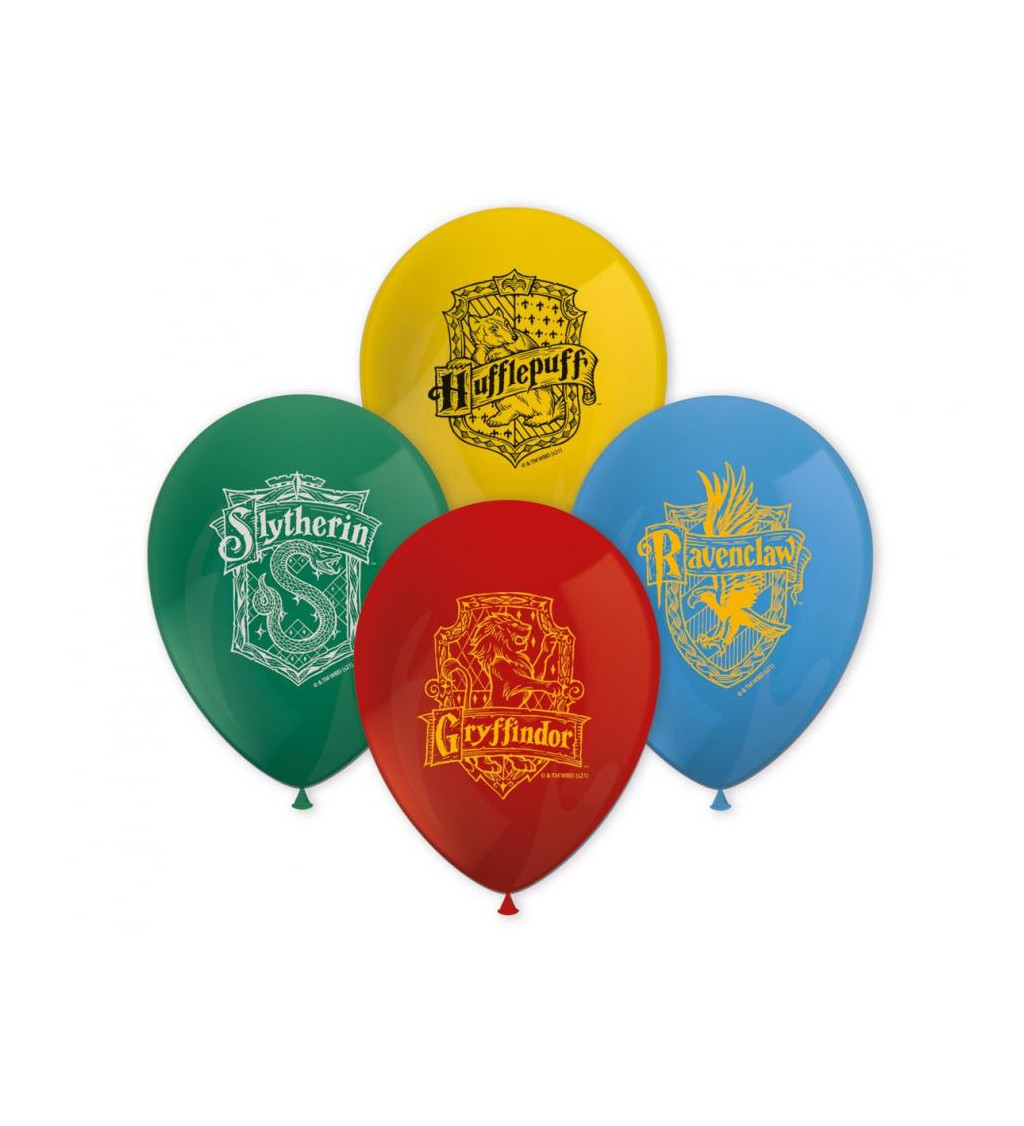 Sada latexových balónků - Harry Potter Hogwarts Houses 8 ks 28 cm