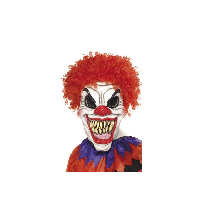 Maska - Strašidelný klaun II, barva červená