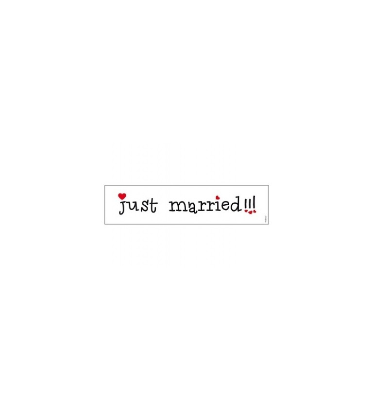 Just married - kartička k focení