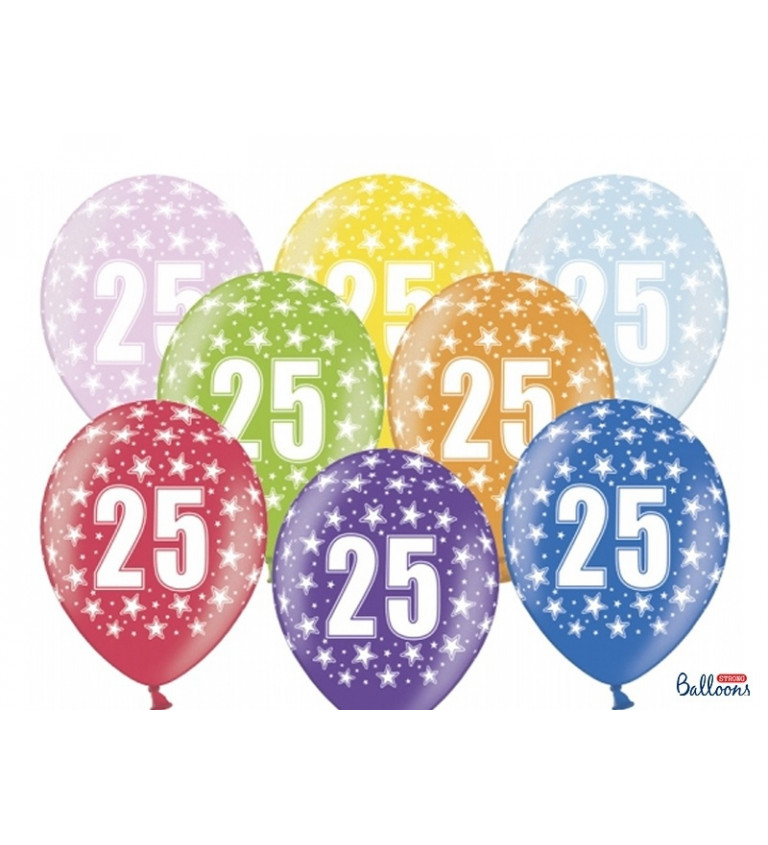 Barevný balónek 25 - 6 ks