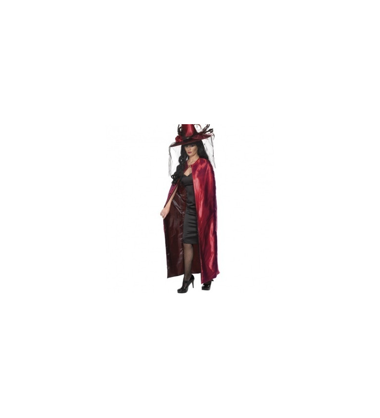 Čarodějnický plášť deluxe - barva červená