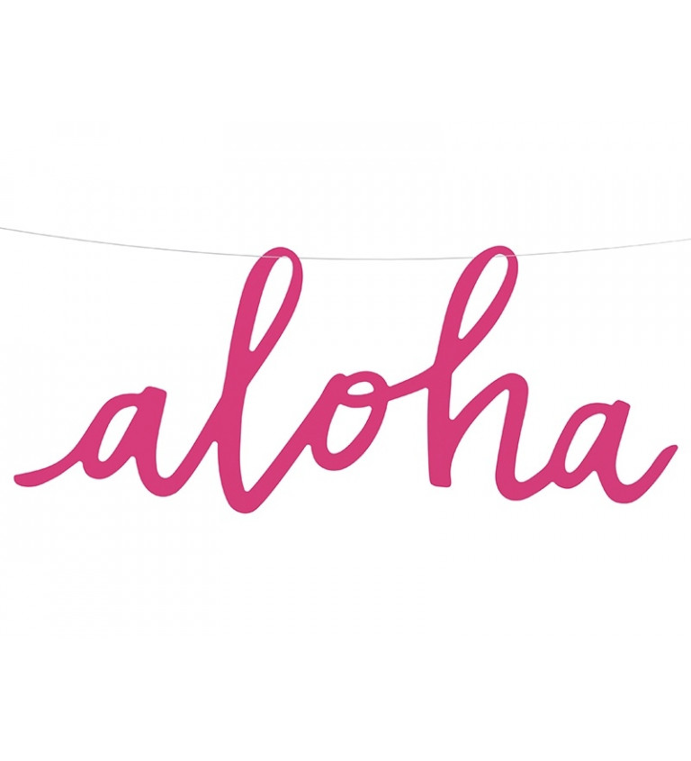 Růžová girlanda - Aloha