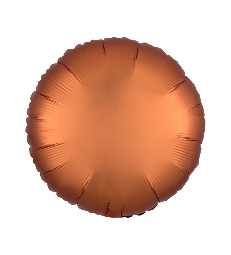 Saténový fóliový balónek - oranžovožlutý