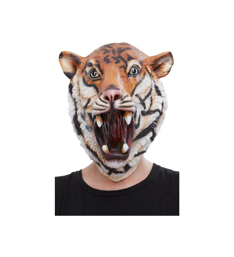 Latexová hlava - maska tygra