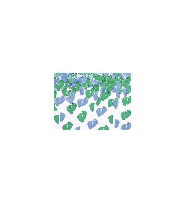 Konfety Chodidla - modro-zelené
