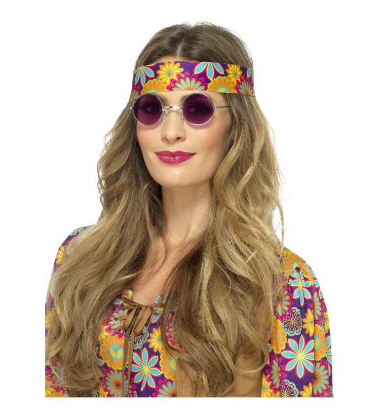 Hippie fialové brýle
