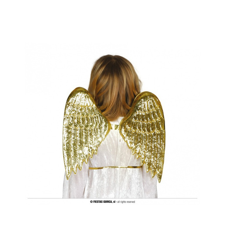 Dětská andělská křídla zlatá