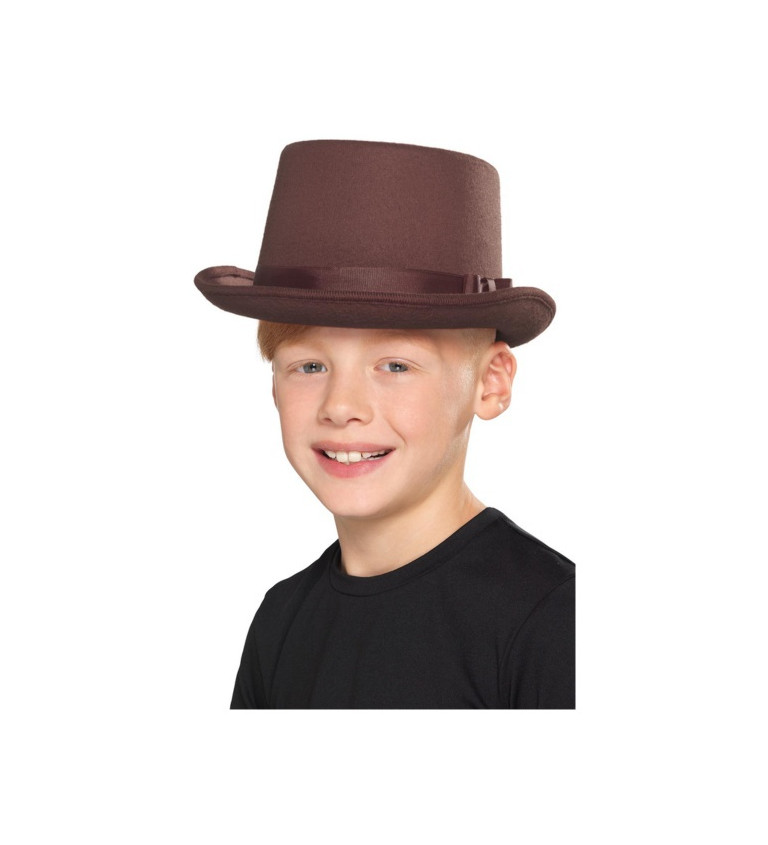 Dětský klobouk - hnědý