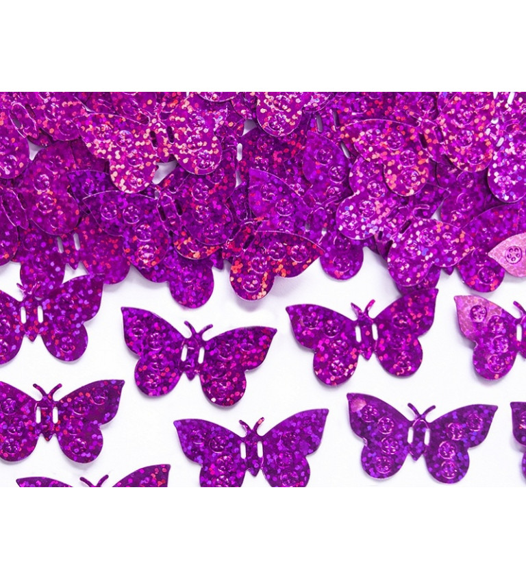 Konfety motýlci - růžovo-fialový