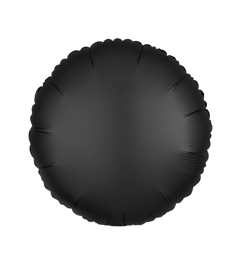 Saténový fóliový balónek - černý