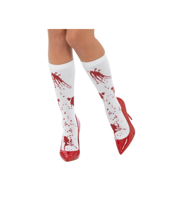 Krvavé ponožky - bílé