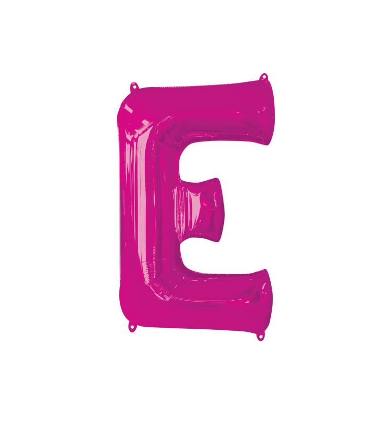 Fóliový balónek E - růžový