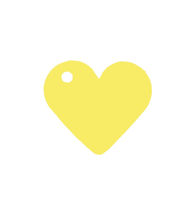 Jmenovka Srdce žluté