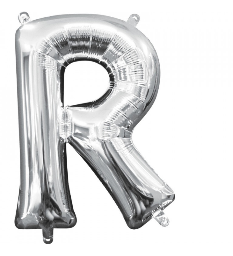 Stříbrný mini balónek R