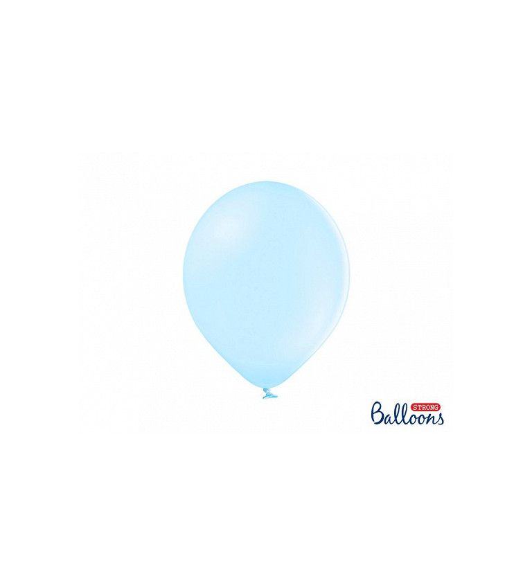 Pastelové světle modré balónky - silné