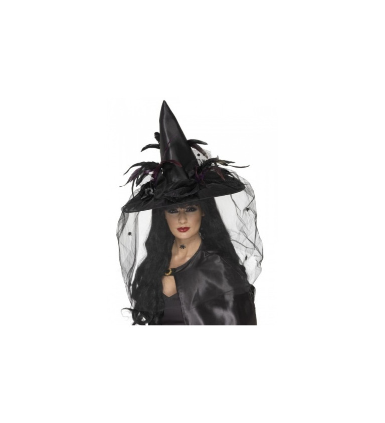 Čarodějnický klobouk deluxe - barva černá