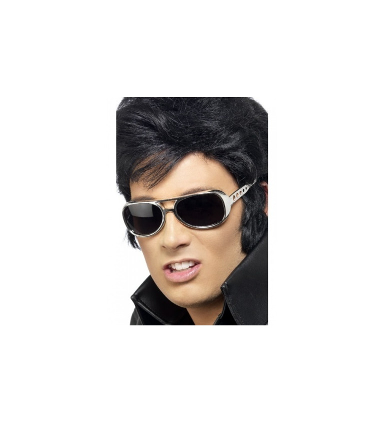 Brýle - retro Elvis Presley stříbrné