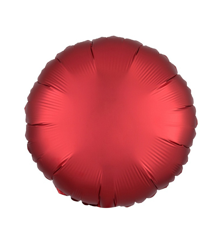 Saténový fóliový balónek - červený