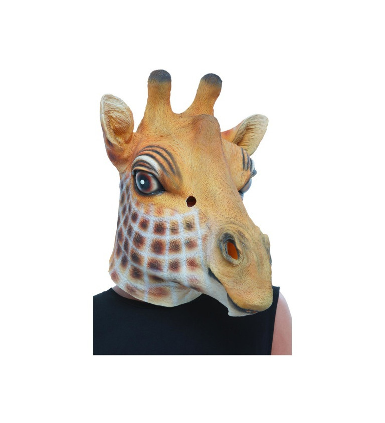 Žirafa celohlavová latexová maska