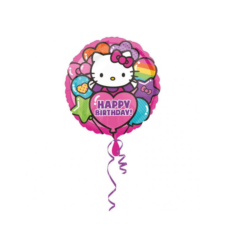Fóliový balónek Hello Kitty - narozeniny