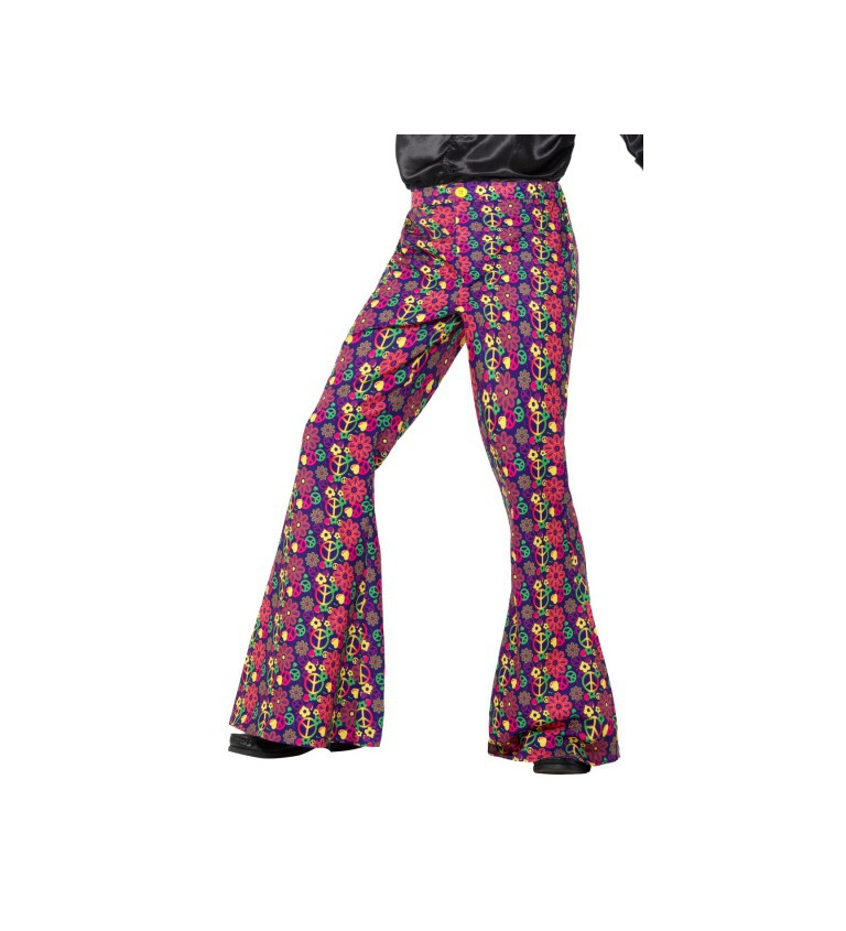 Pánské zvonové kalhoty - fialové