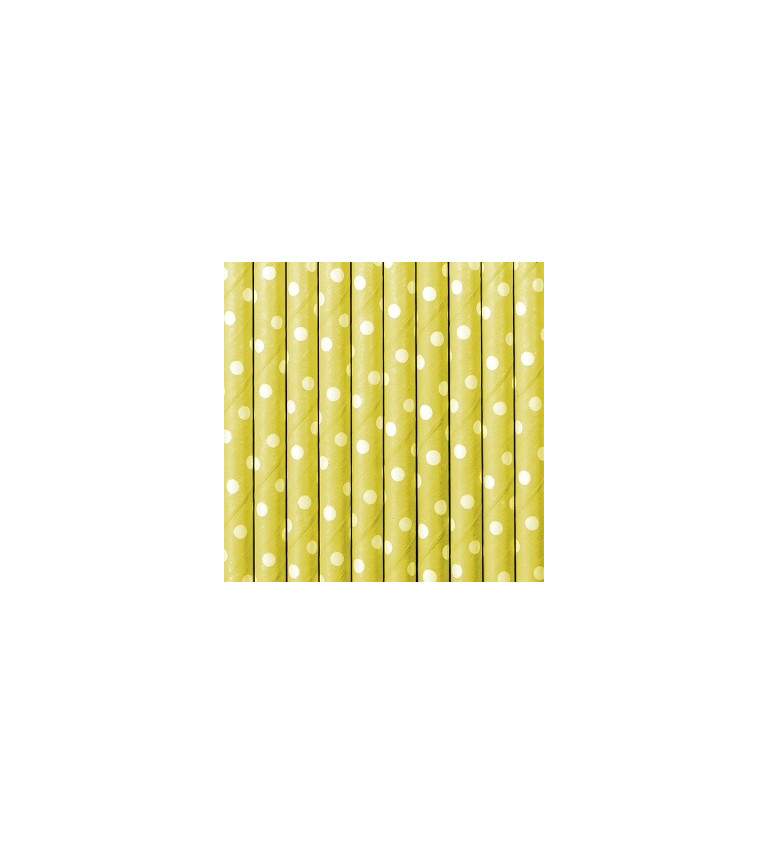 Brčka - žlutá s puntíky