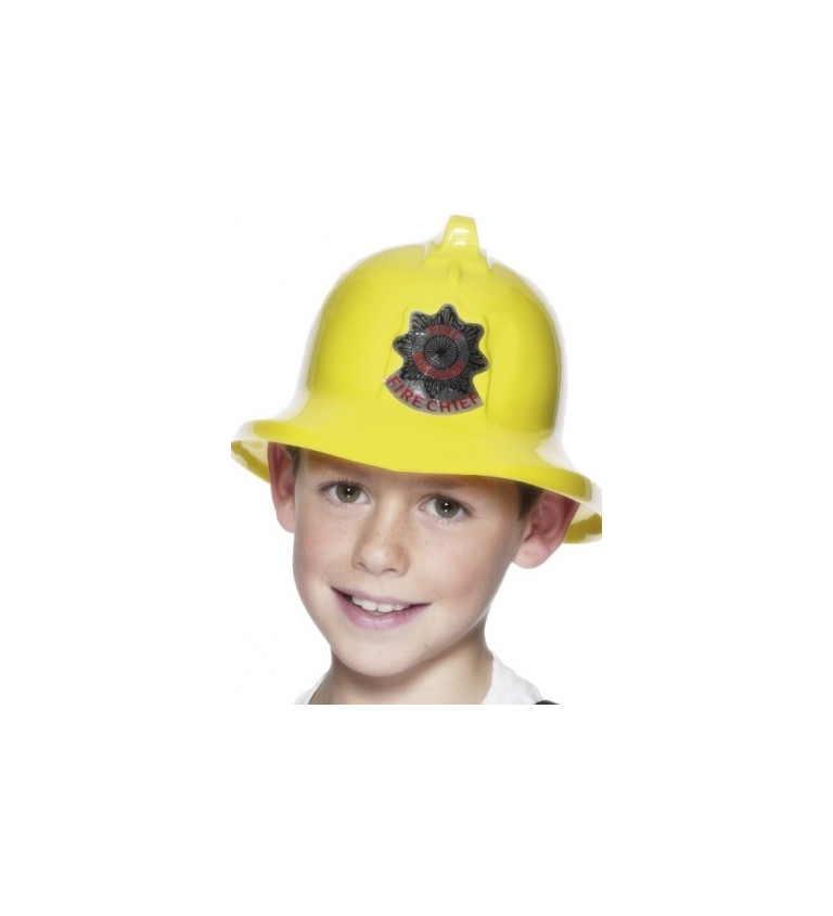 Hasičská helma dětská - barva žlutá