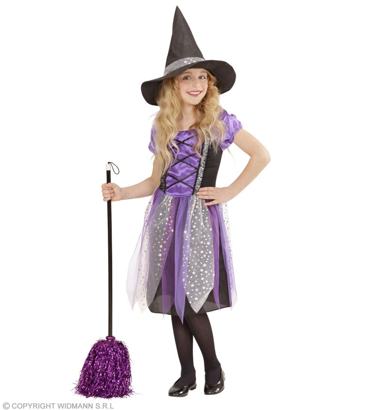 Čarodějnice - dětský kostým (fialový)