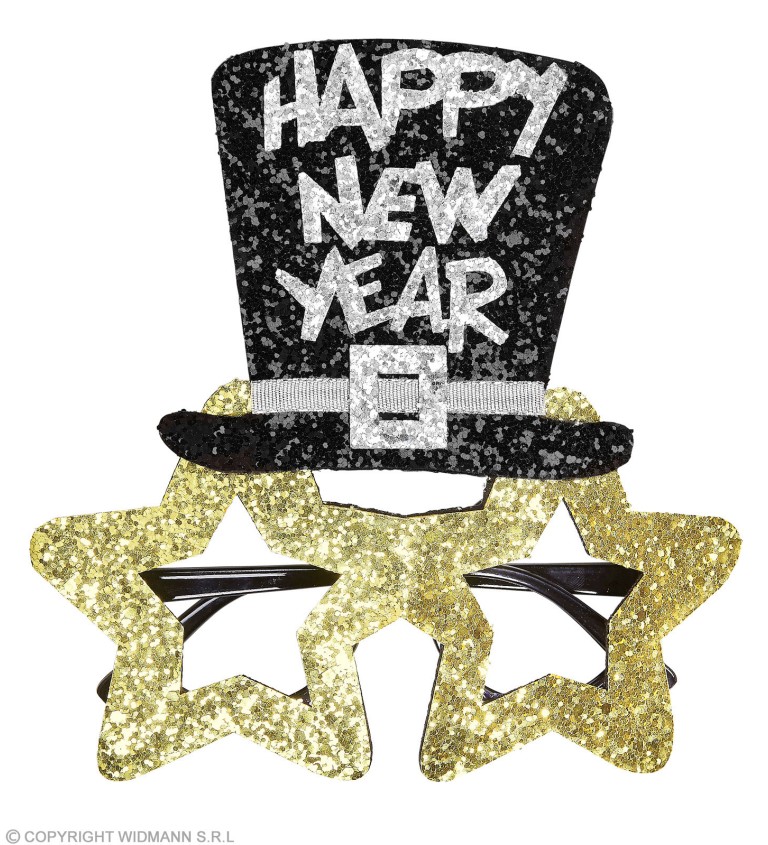 Brýle - HAPPY NEW YEAR (zlaté)