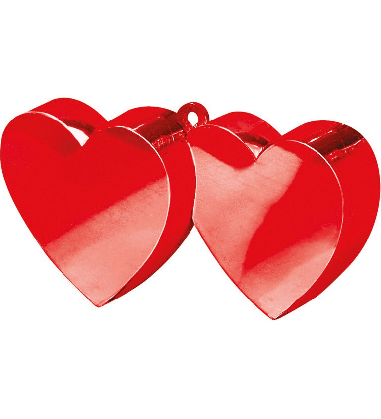 Balloon Weight Double Heart Red 170 g/6 oz