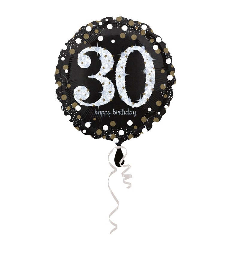 Narozeninový balónek 30 let - Třpytivý