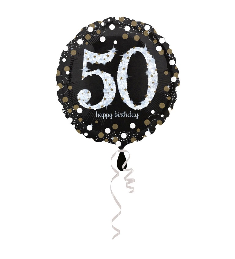 Narozeninový balónek 50 let - Třpytivý