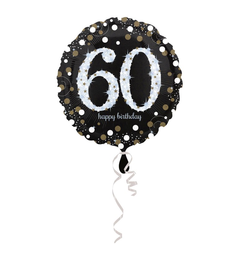 Narozeninový balónek 60 let - Třpytivý
