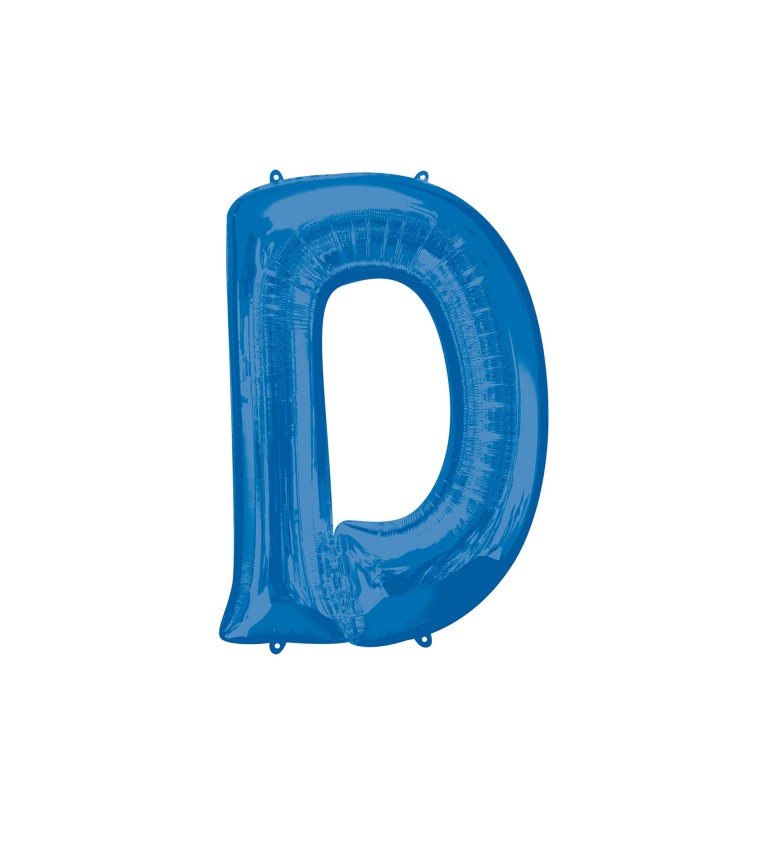 Balónek písmeno D - Modré